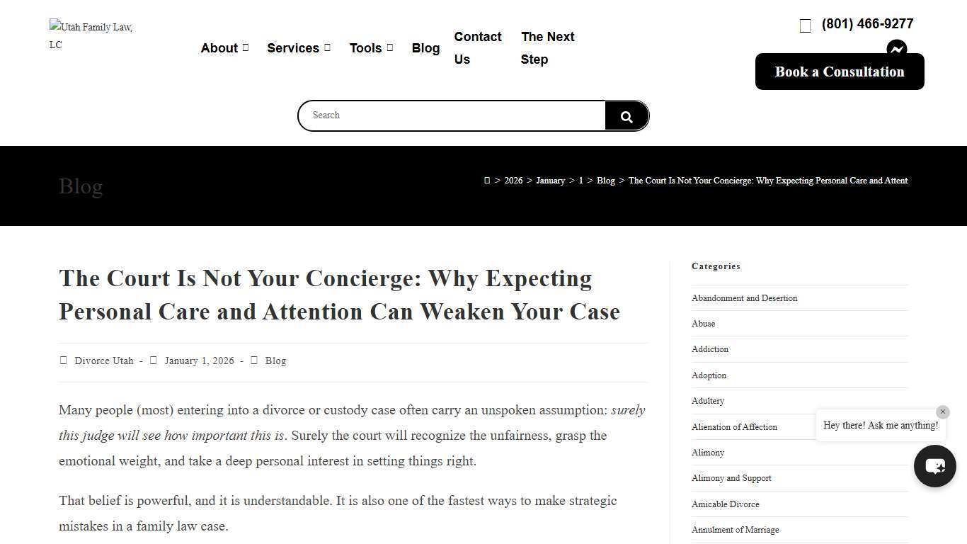 The Court Is Not Your Concierge: Why Expecting Personal Care and Attention Can Weaken Your Case